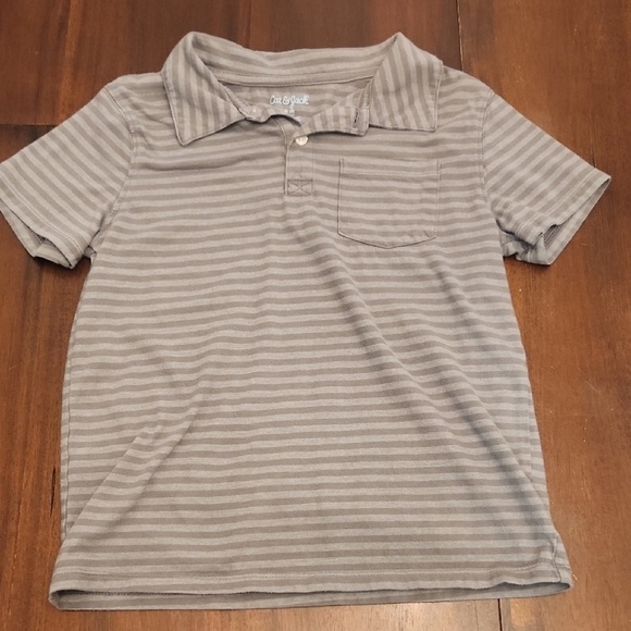 Cat & Jack Other - Gray Striped Polo